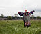 Mari people in the Ural region wearing traditional costumnes