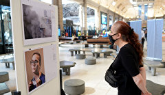 Выставка победителей Фотоконкурса имени Андрея Стенина на железнодорожной станции "Ретиро" в Буэнос-Айресе.